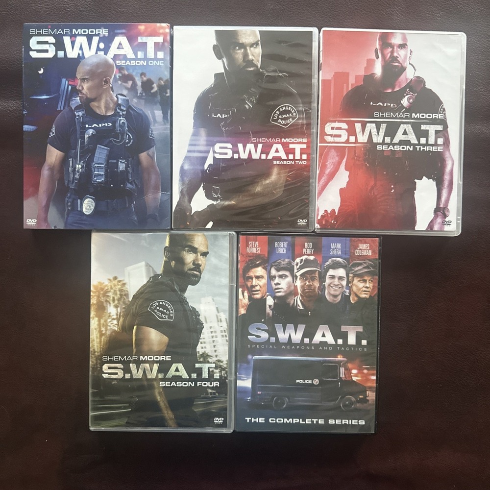 S.W.A.T. DVD Lot Seasons 1 2 3 4 Shemar Moore + Original Complete Series